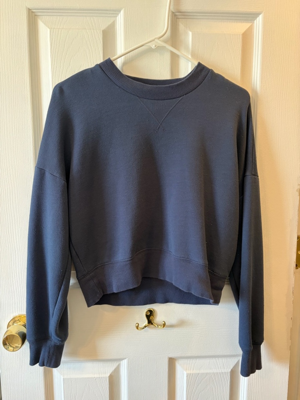 CALIA by Carrie Underwood Navy Cropped Crewneck Sweatshirt